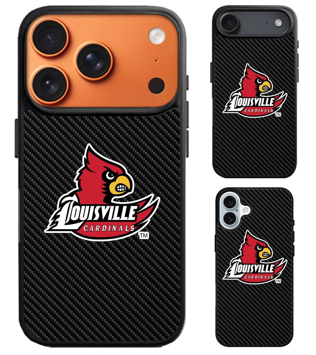 Louisville Cardinals Carbon iPhone Air | iPhone 17 | 17 Pro | 17 Pro Max Case