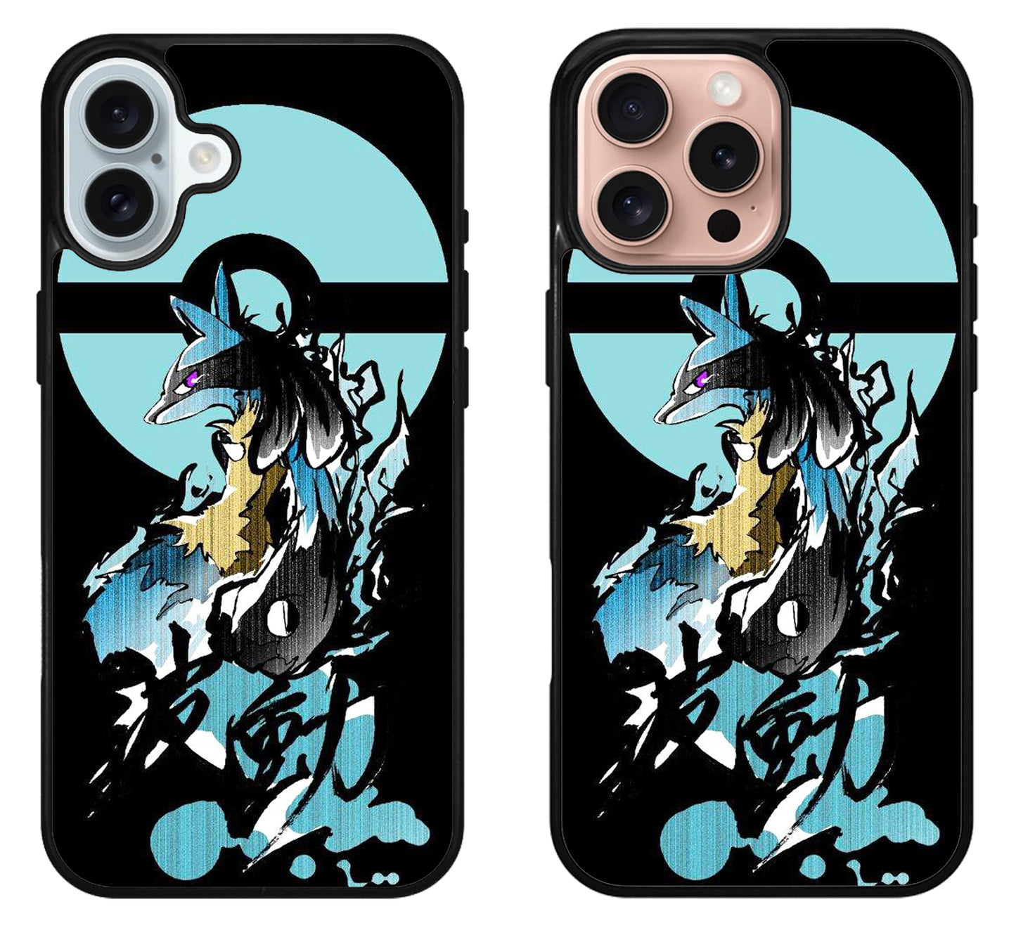 Lucario Pokemon Black iPhone 16 | 16 Plus | 16 Pro | 16 Pro Max Case