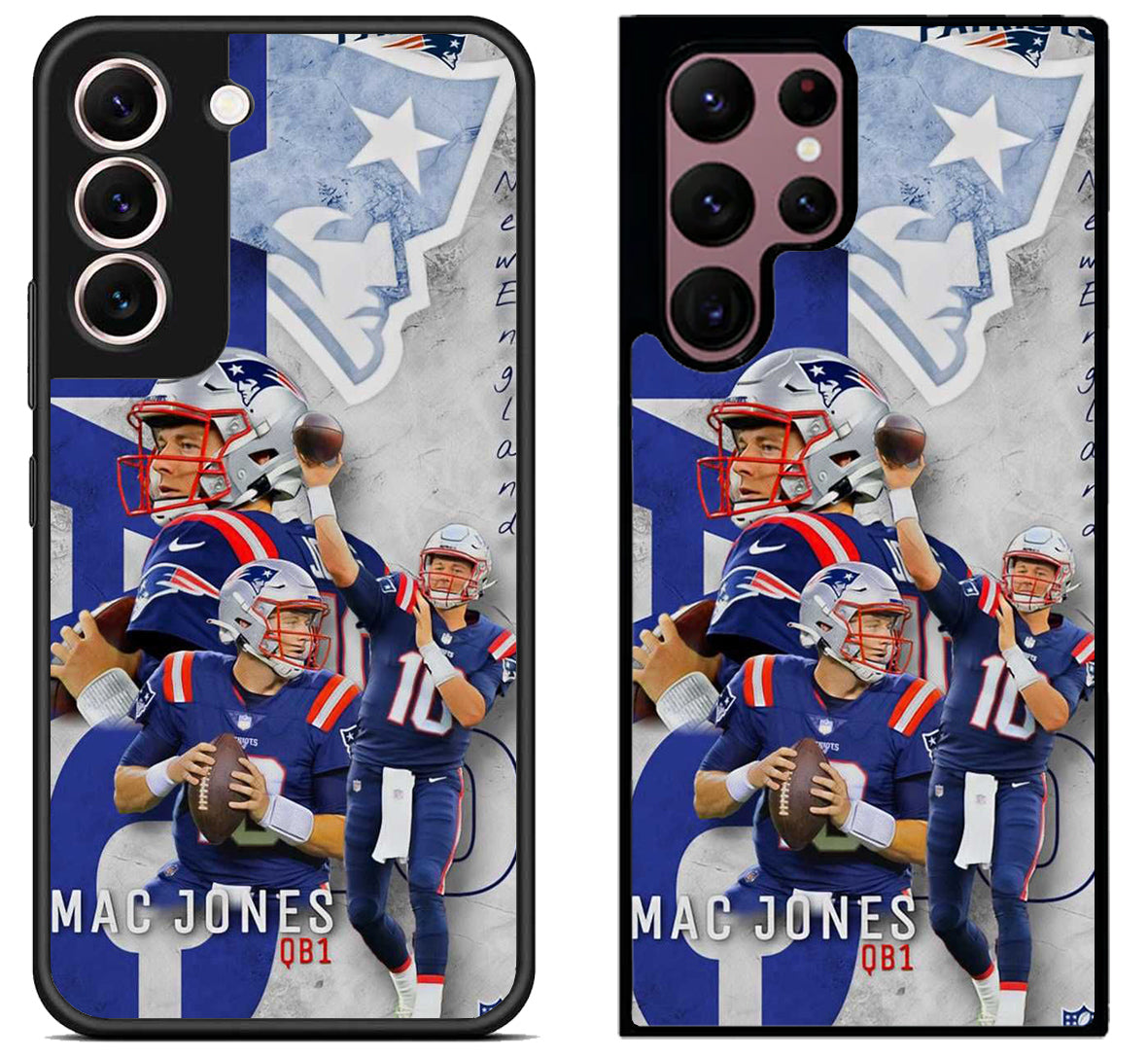 Mac Jones New England Patriots Collage Samsung Galaxy S22 | S22+ | S22 Ultra Case