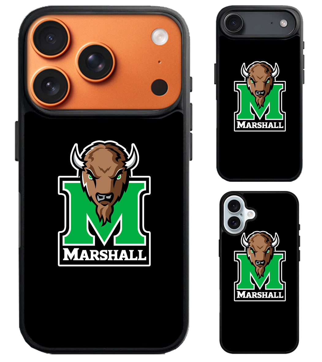 Marshall Thundering Herd Black iPhone Air | iPhone 17 | 17 Pro | 17 Pro Max Case
