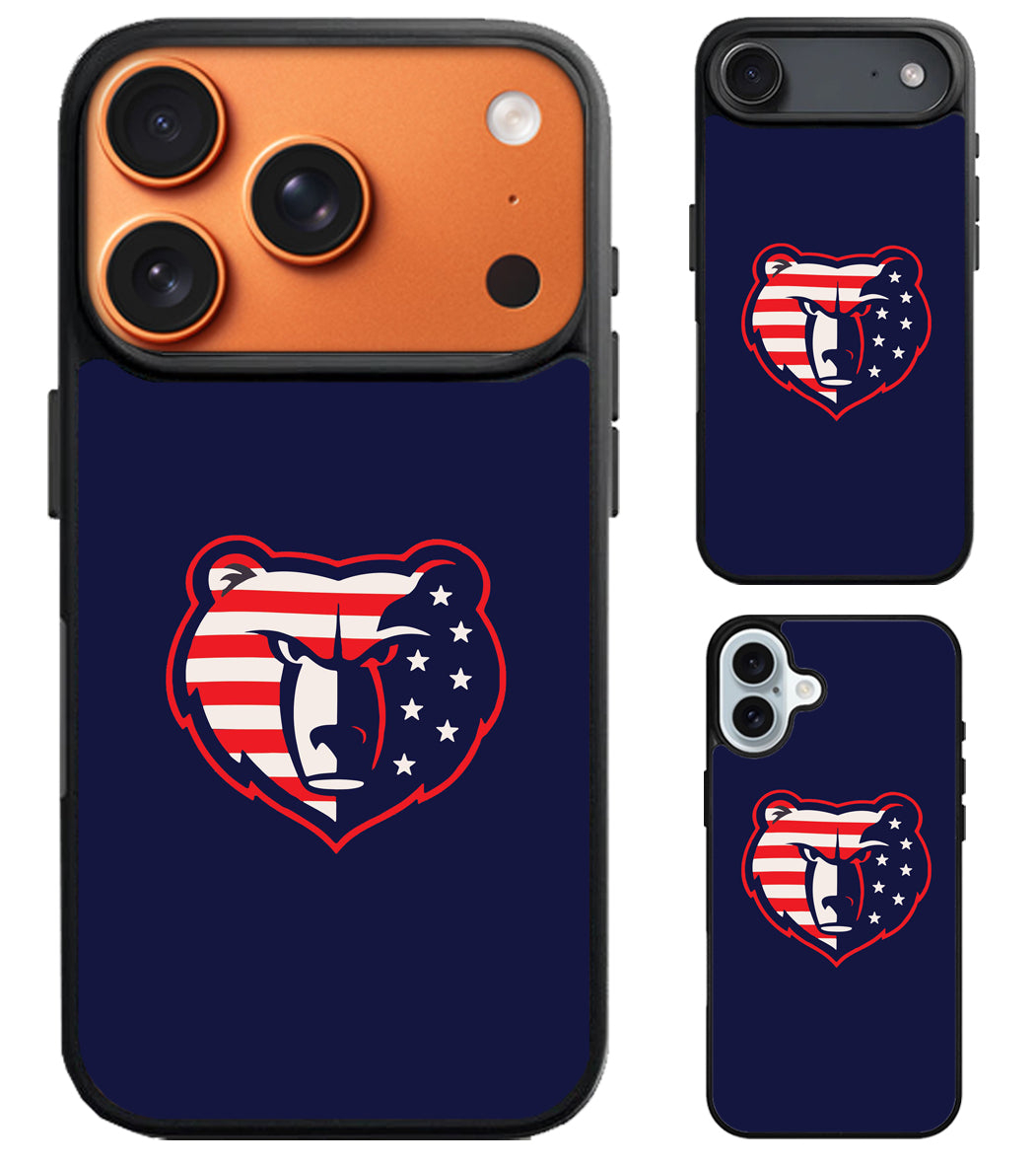 Memphis Grizzlies Logo Flag iPhone Air | iPhone 17 | 17 Pro | 17 Pro Max Case