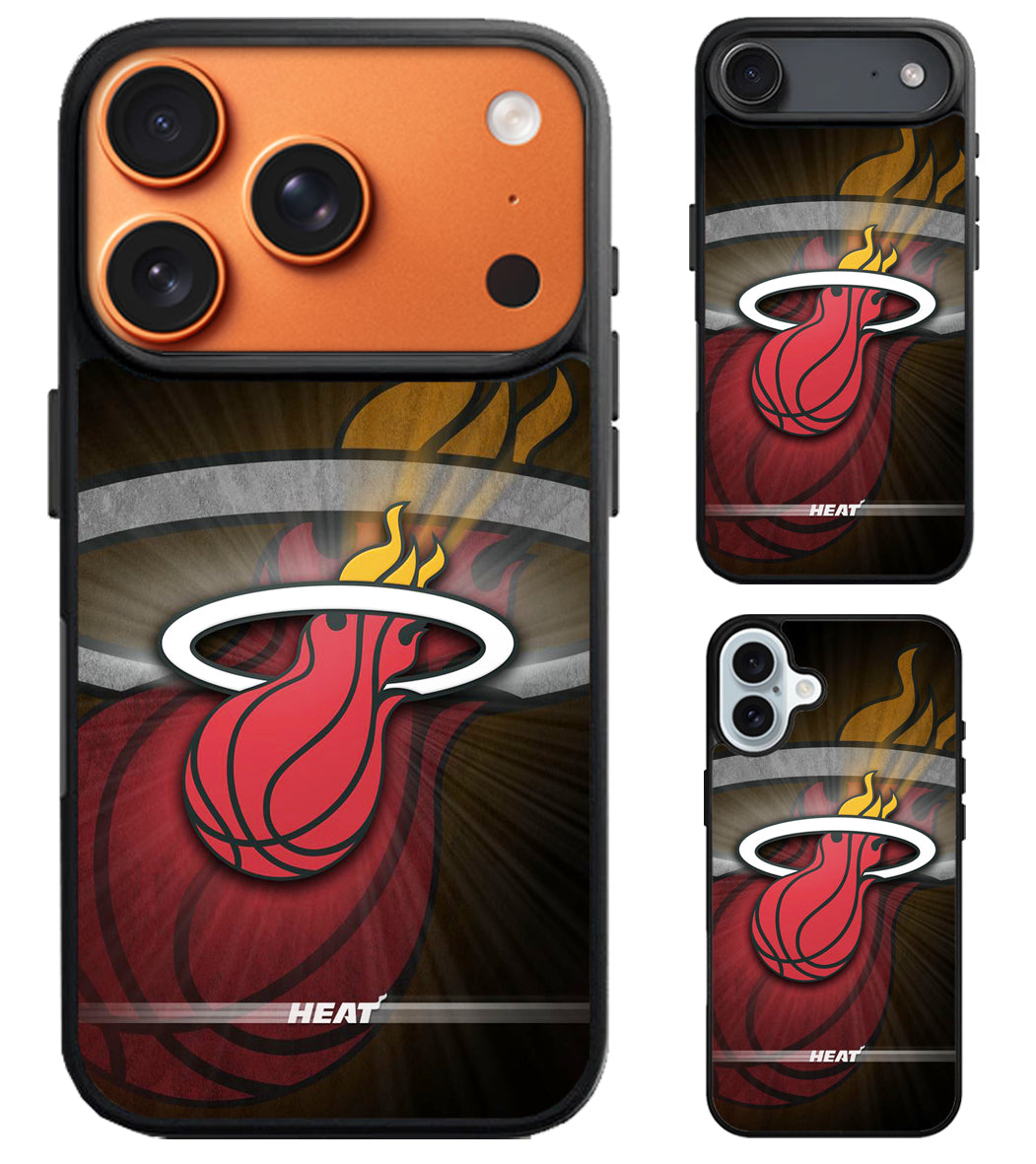 Miami Heat Background iPhone Air | iPhone 17 | 17 Pro | 17 Pro Max Case