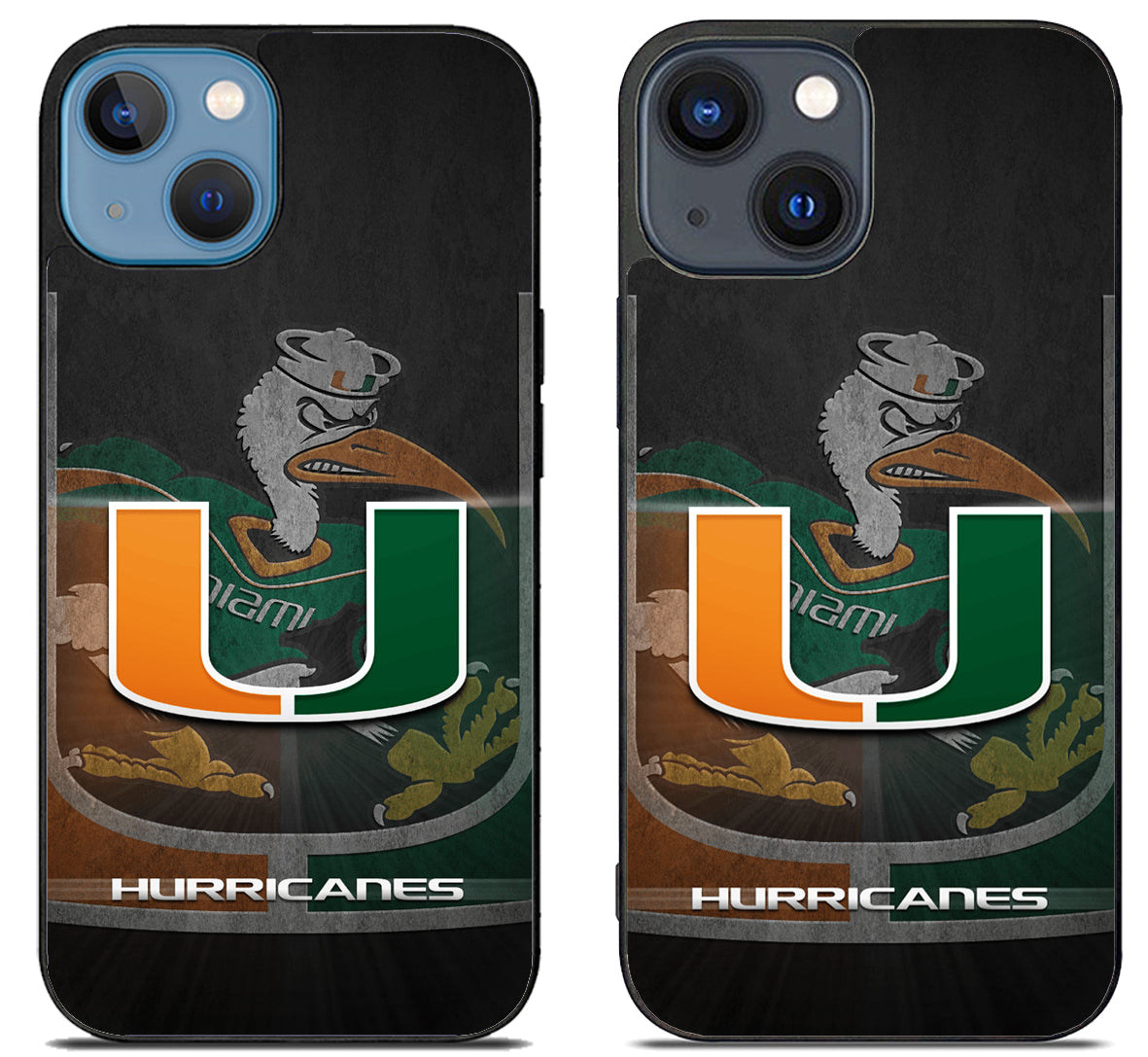 Miami Hurricanes Background iPhone 15 | iPhone 15 Plus Case