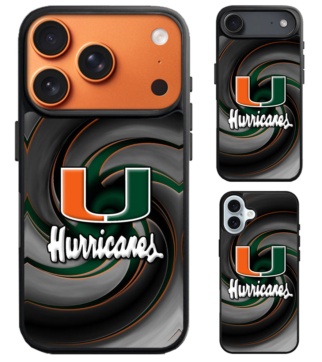 Miami Hurricanes Cover iPhone Air | iPhone 17 | 17 Pro | 17 Pro Max Case