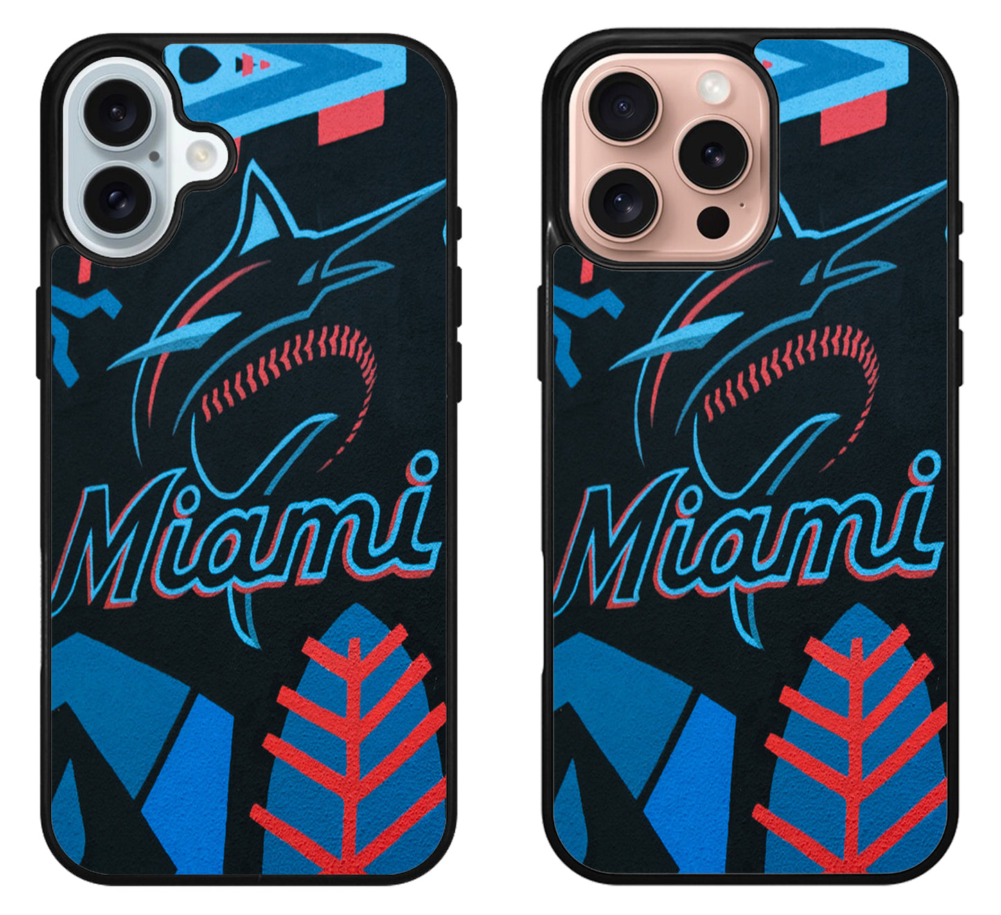 Miami Marlins Logo Colorfull iPhone 16 | 16 Plus | 16 Pro | 16 Pro Max Case