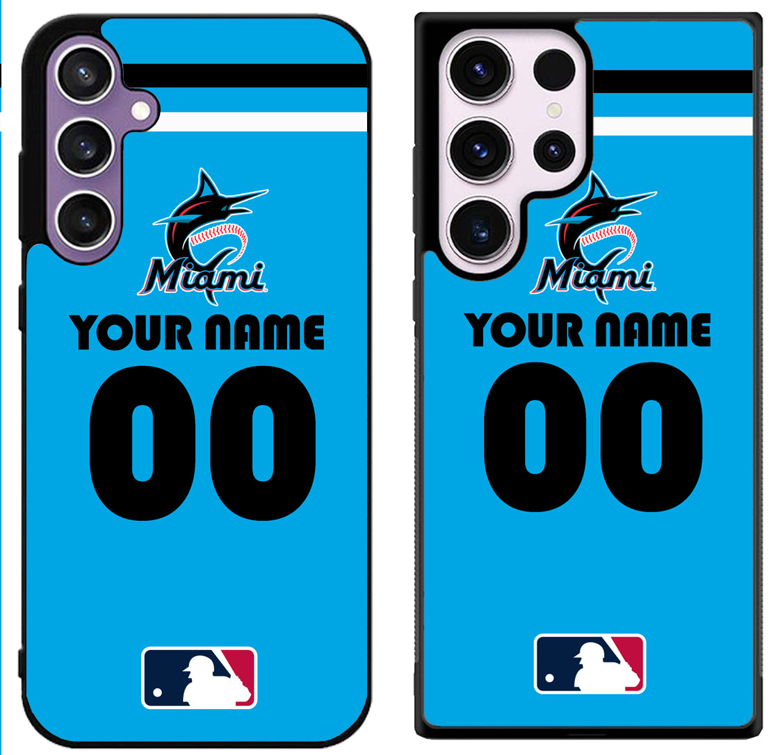 Custom Personalized Miami Marlins Samsung Galaxy S24 | S24+ | S24 Ultra Case