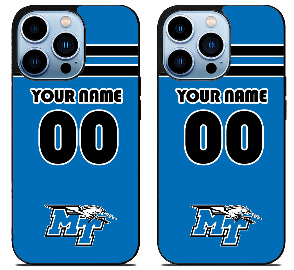 Custom Personalized Middle Tennessee Blue Raiders iPhone 15 Pro | iPhone 15 Pro Max Case