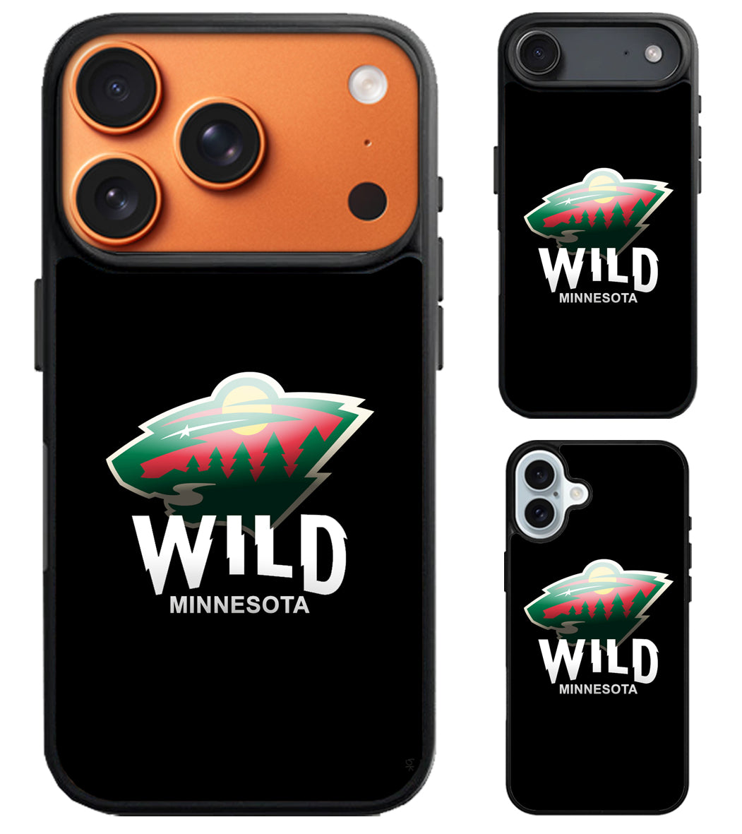 Minnesota Wild Black iPhone Air | iPhone 17 | 17 Pro | 17 Pro Max Case