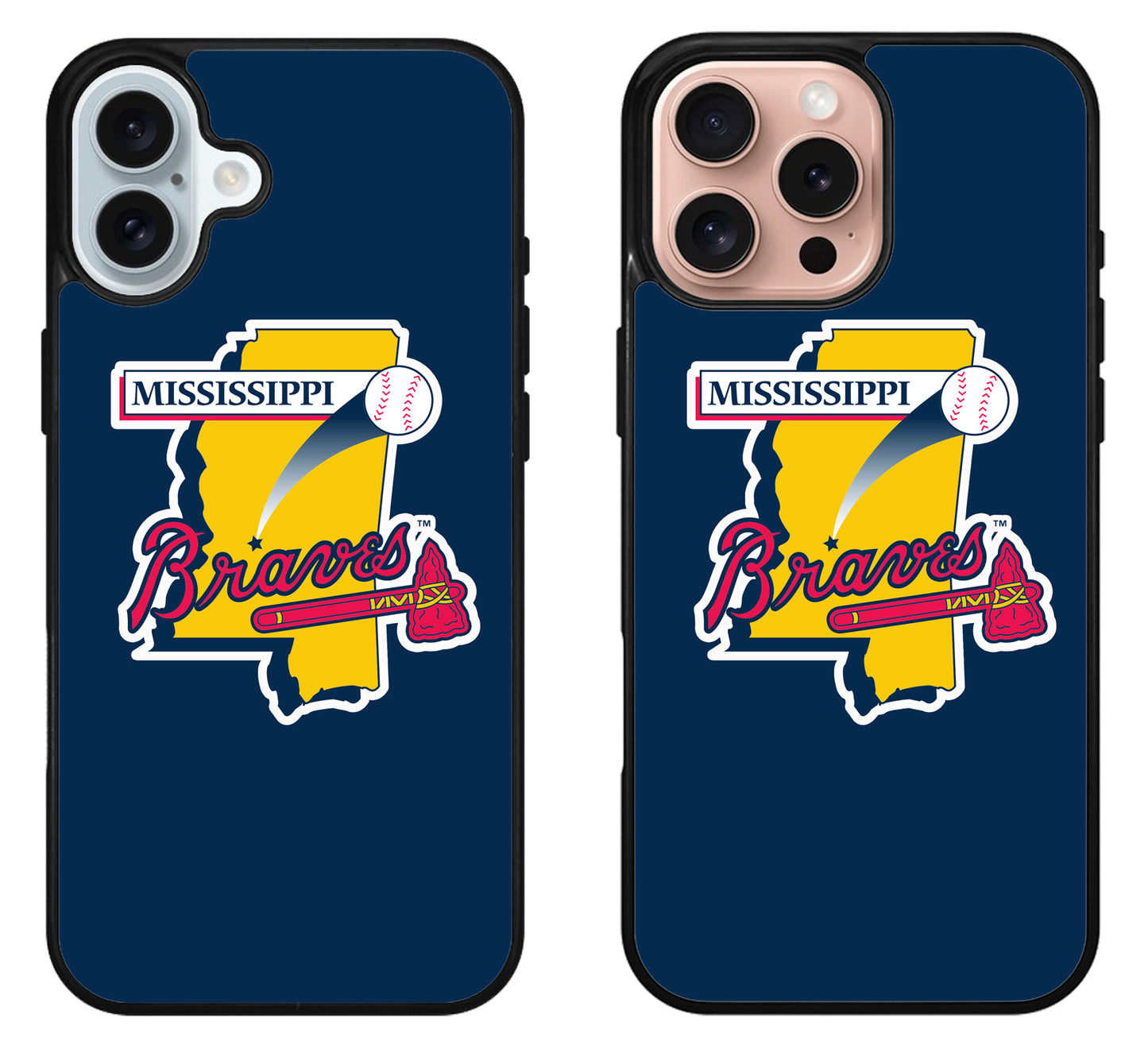 Mississippi Braves Logo iPhone 16 | 16 Plus | 16 Pro | 16 Pro Max Case