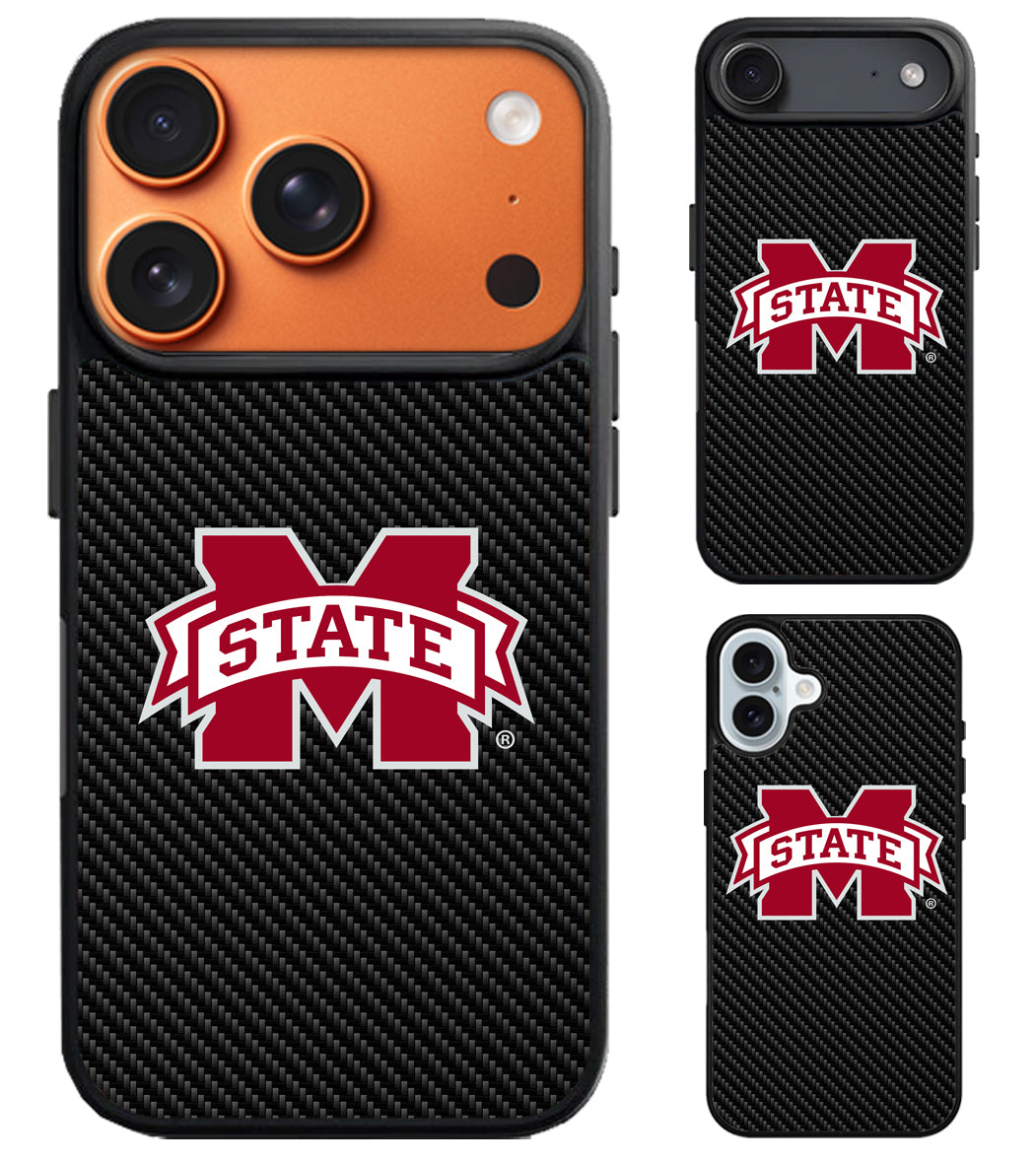 Mississippi State Bulldogs Carbon iPhone Air | iPhone 17 | 17 Pro | 17 Pro Max Case