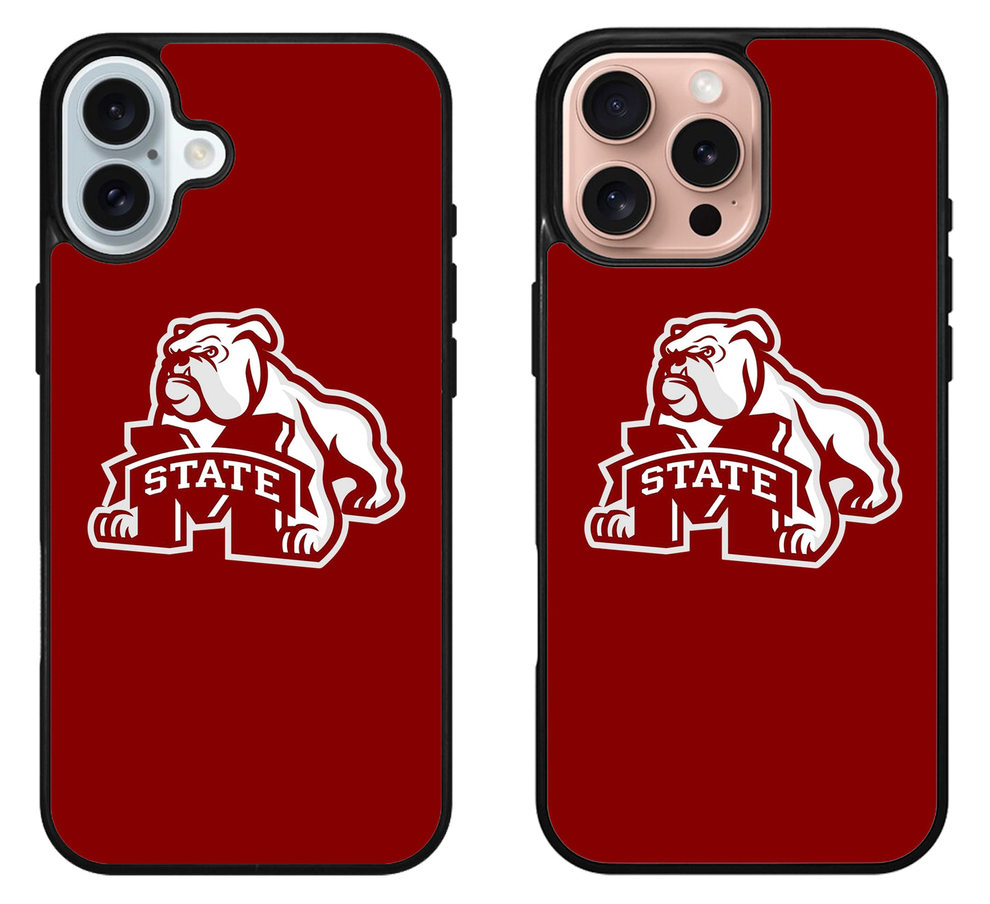 Mississippi State Bulldogs Red Cover iPhone 16 | 16 Plus | 16 Pro | 16 Pro Max Case