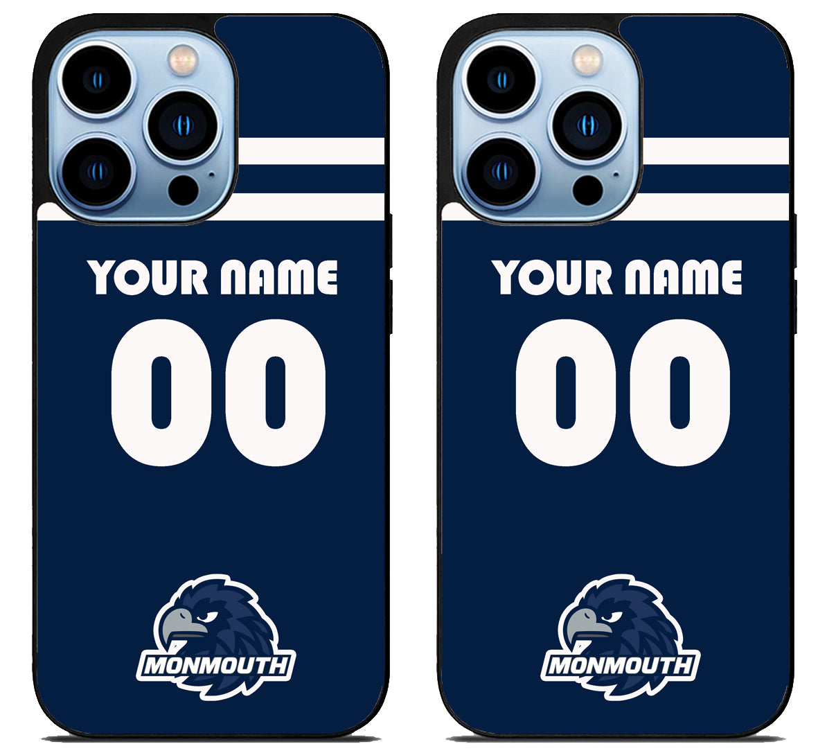 Custom Personalized Monmouth Hawks iPhone 15 Pro | iPhone 15 Pro Max Case