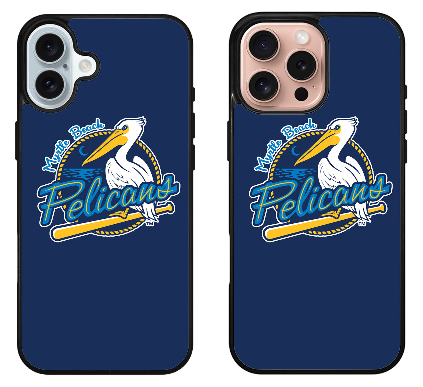 Myrtle Beach Pelicans Blue iPhone 16 | 16 Plus | 16 Pro | 16 Pro Max Case