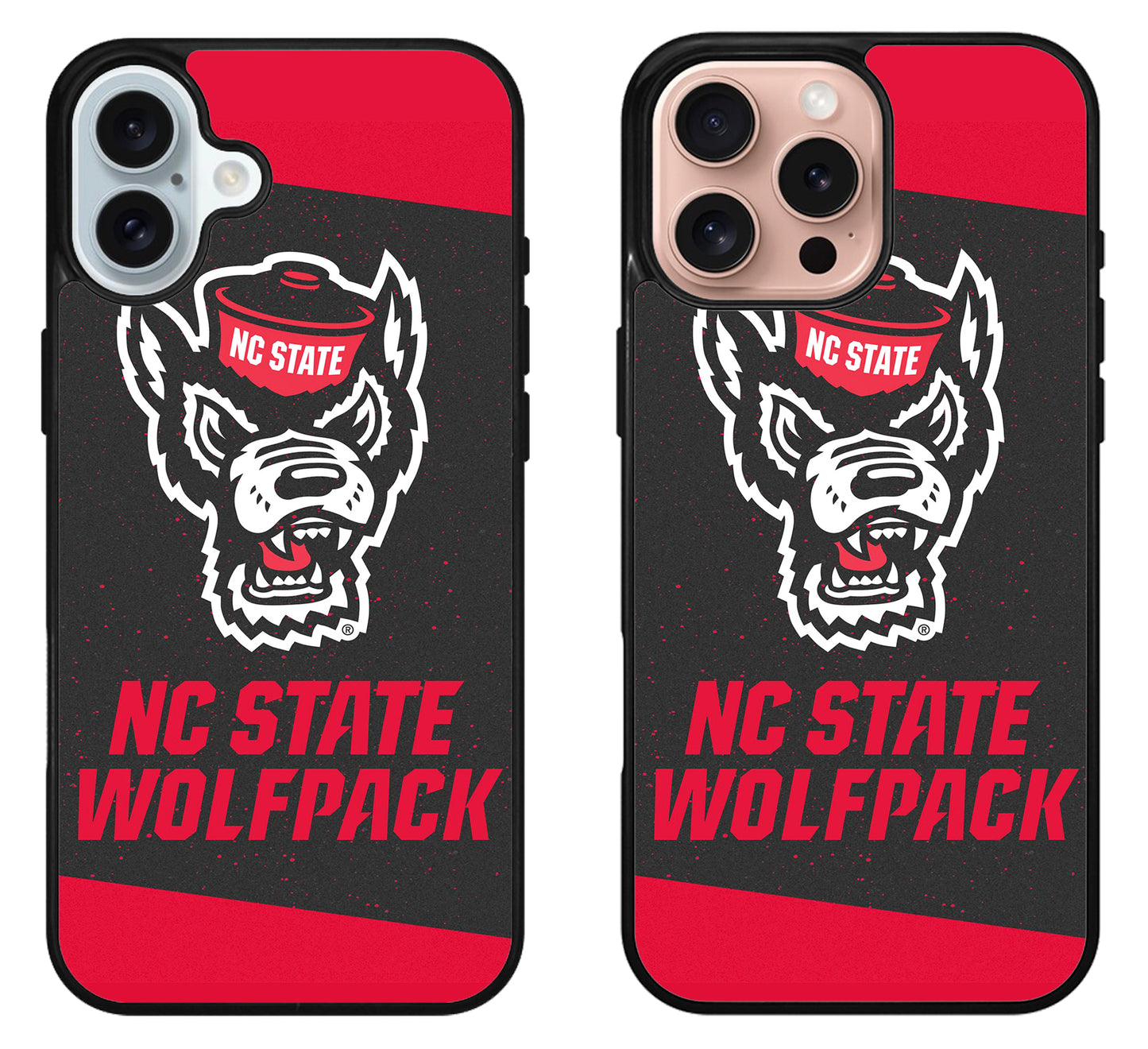 NC State Wolfpack Black Red iPhone 16 | 16 Plus | 16 Pro | 16 Pro Max Case