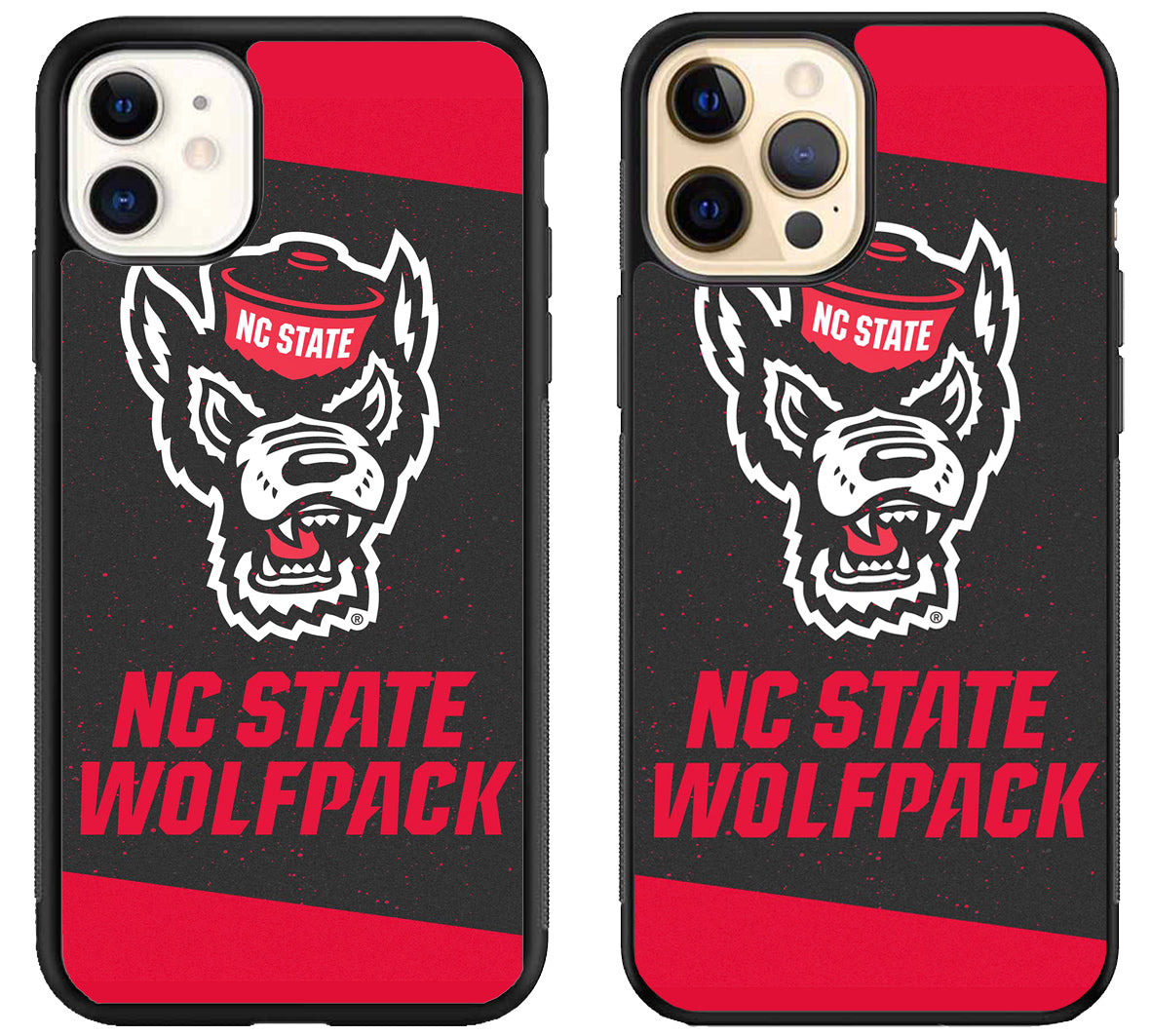 NC State Wolfpack Black Red iPhone 12 | 12 Mini | 12 Pro | 12 Pro Max Case
