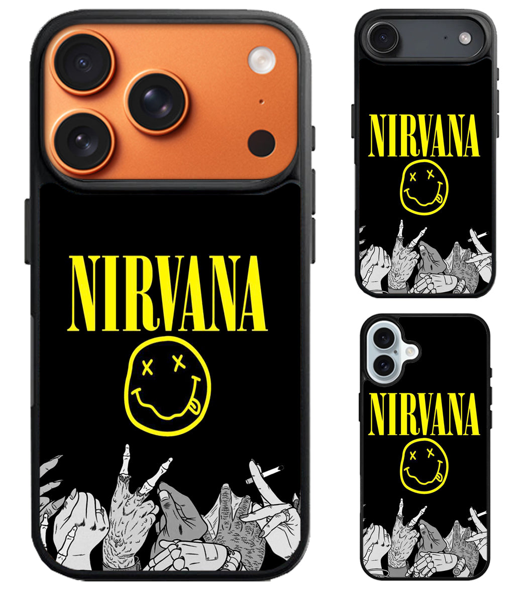 Nirvana Black Style iPhone Air | iPhone 17 | 17 Pro | 17 Pro Max Case