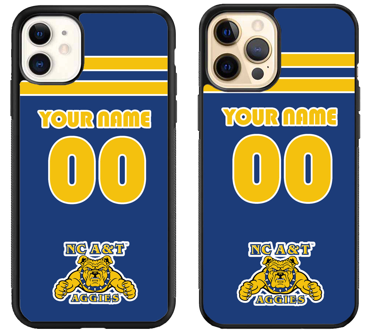 Custom Personalized North Carolina A&T Aggies iPhone 12 | 12 Mini | 12 Pro | 12 Pro Max Case