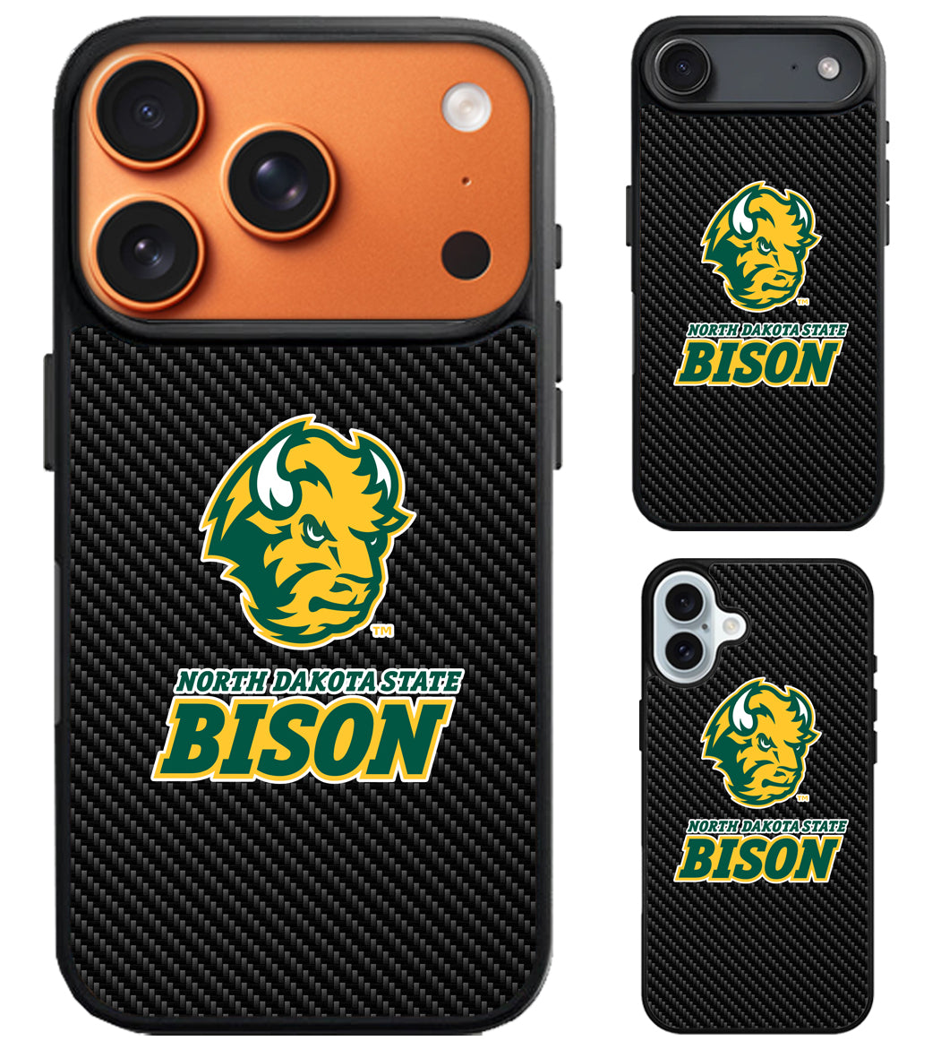 North Dakota State Bison Carbon iPhone Air | iPhone 17 | 17 Pro | 17 Pro Max Case