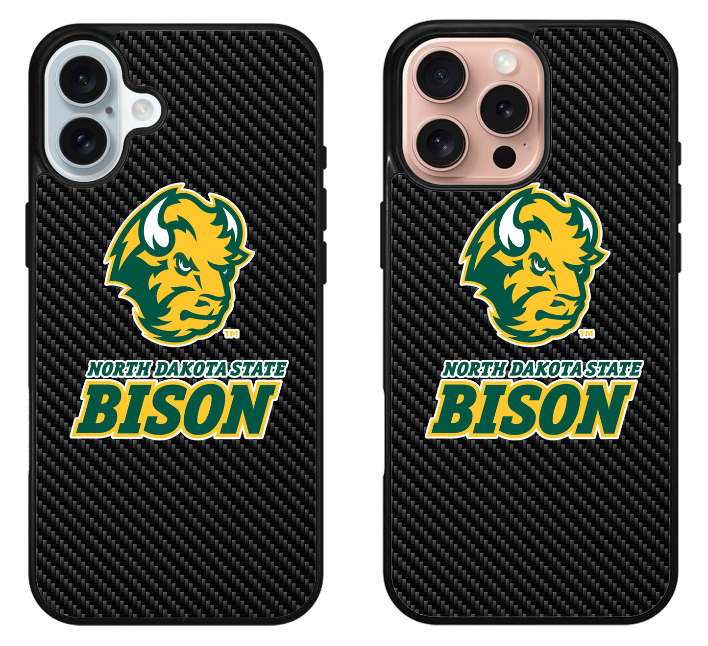 North Dakota State Bison Carbon iPhone 16 | 16 Plus | 16 Pro | 16 Pro Max Case