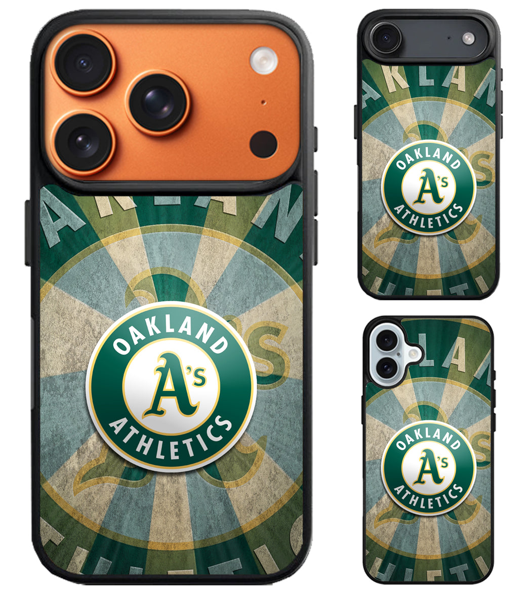 Oakland Athletics Background iPhone Air | iPhone 17 | 17 Pro | 17 Pro Max Case