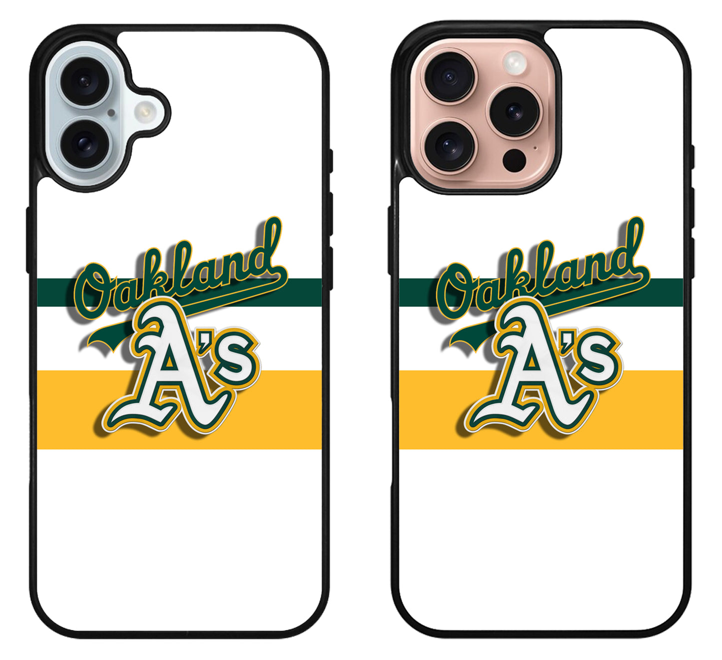 Oakland Athletics Logo Stripe iPhone 16 | 16 Plus | 16 Pro | 16 Pro Max Case