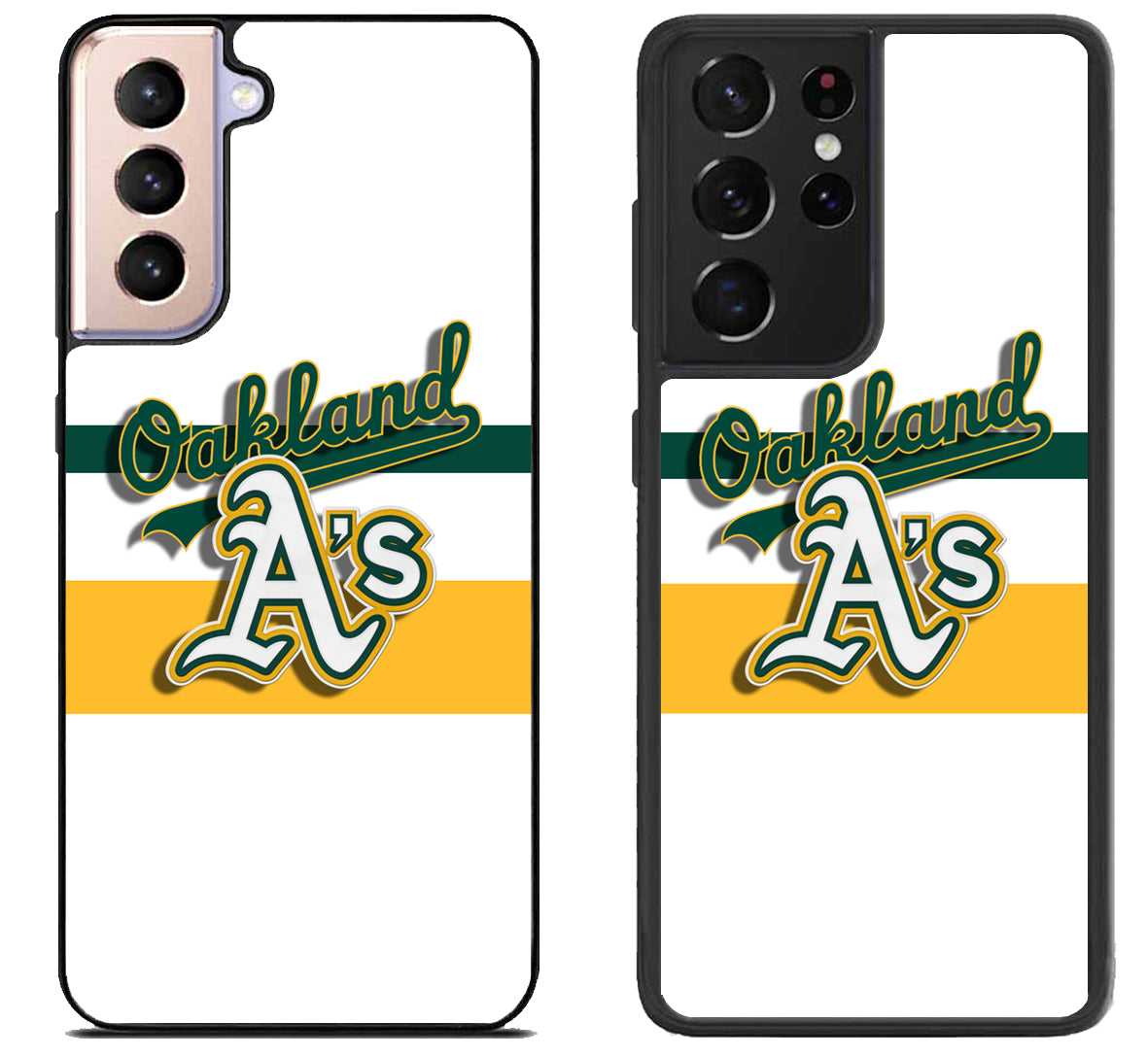 Oakland Athletics Logo Stripe Samsung Galaxy S21 | S21 FE | S21+ | S21 Ultra Case