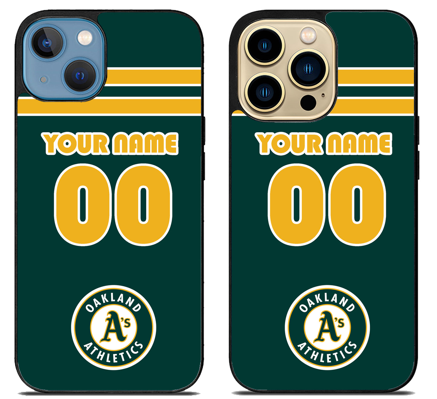 Custom Personalized Oakland Athletics iPhone 14 | 14 Plus | 14 Pro | 14 Pro Max Case