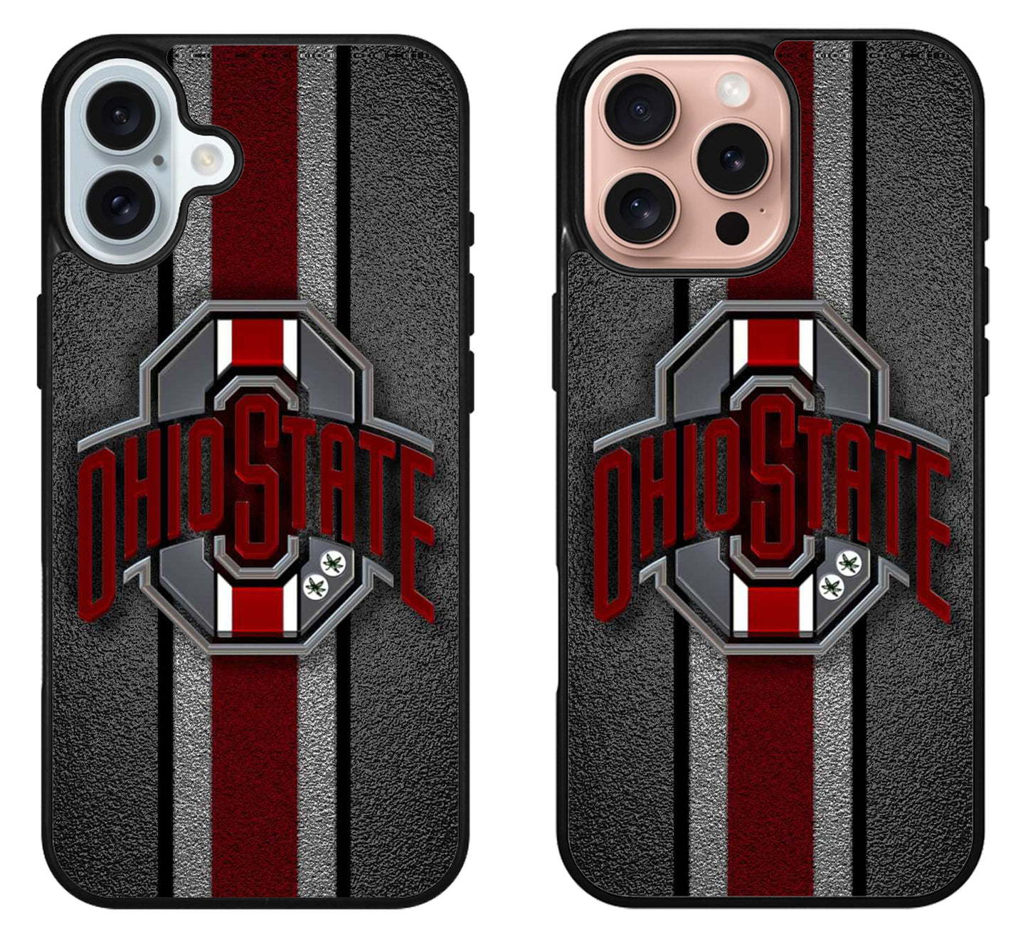 Ohio State Buckeyes Stripe iPhone 16 | 16 Plus | 16 Pro | 16 Pro Max Case