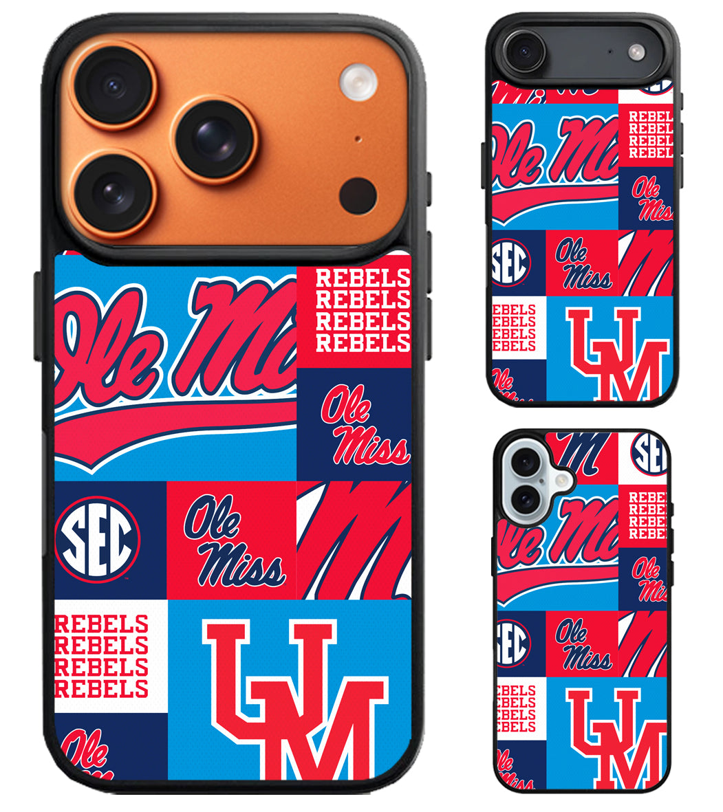 Ole Miss Rebels Collage iPhone Air | iPhone 17 | 17 Pro | 17 Pro Max Case
