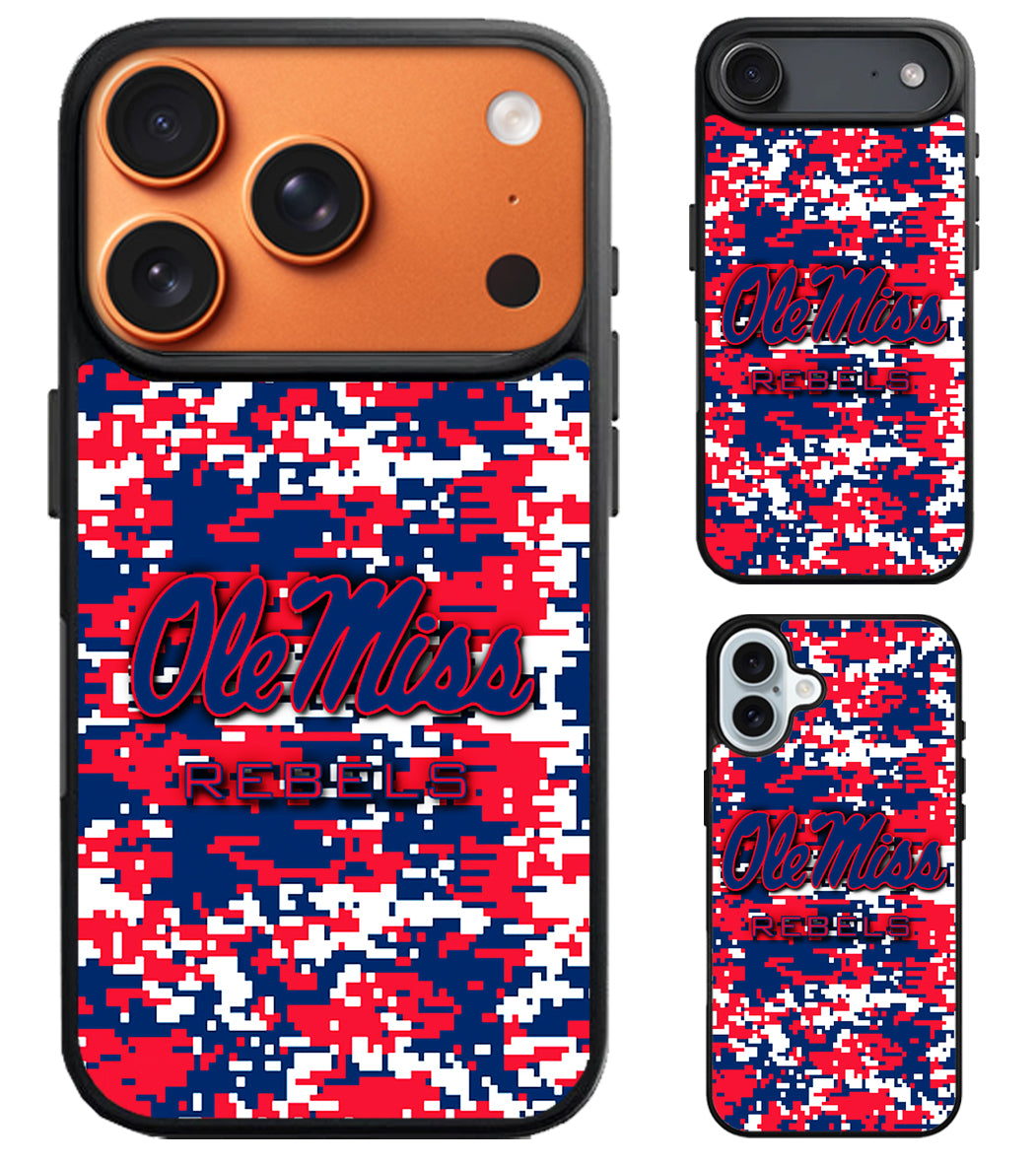 Ole Miss Rebels Colorfull iPhone Air | iPhone 17 | 17 Pro | 17 Pro Max Case