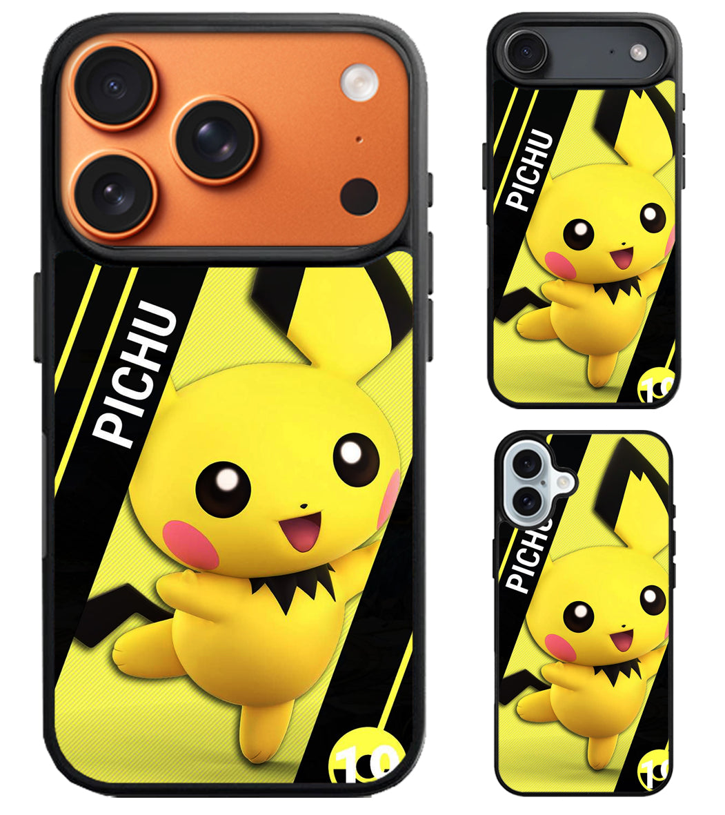 Pichu Pokemon iPhone Air | iPhone 17 | 17 Pro | 17 Pro Max Case