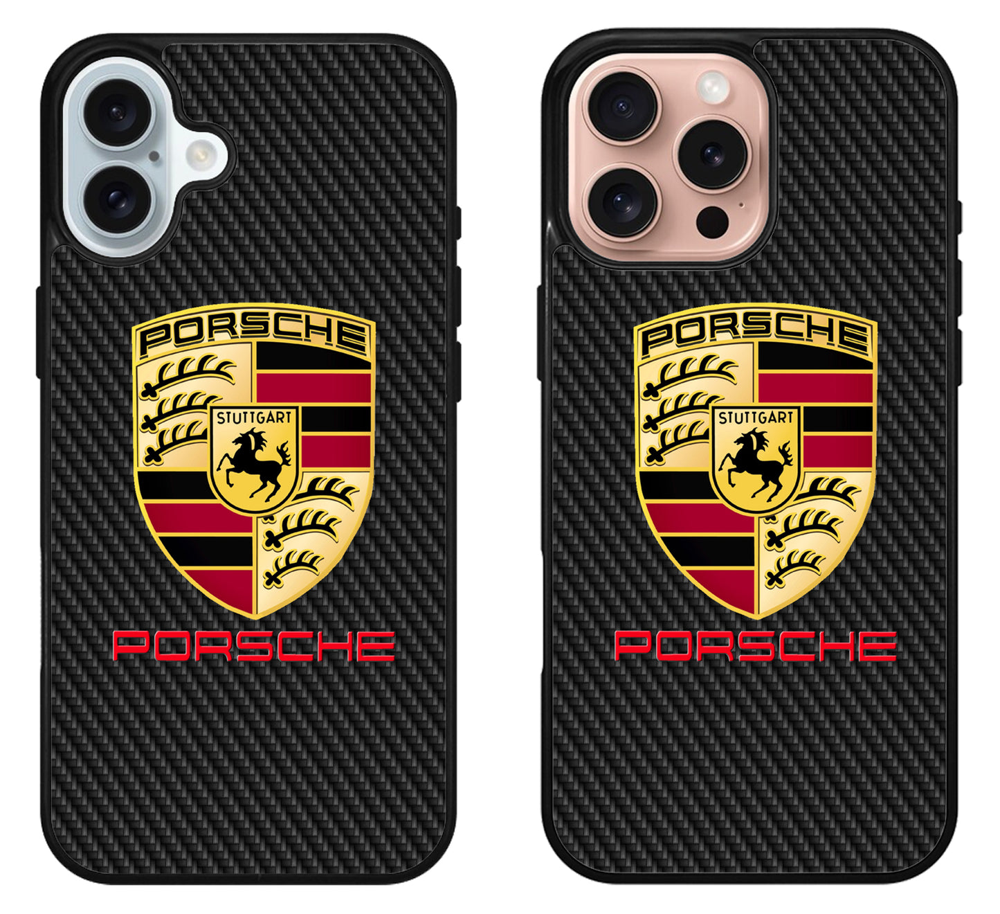 Porsche Carbon Logo iPhone 16 | 16 Plus | 16 Pro | 16 Pro Max Case