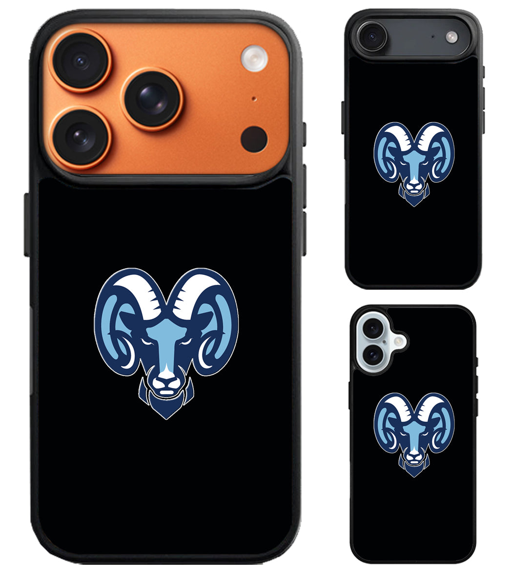 Rhode Island Rams Black iPhone Air | iPhone 17 | 17 Pro | 17 Pro Max Case
