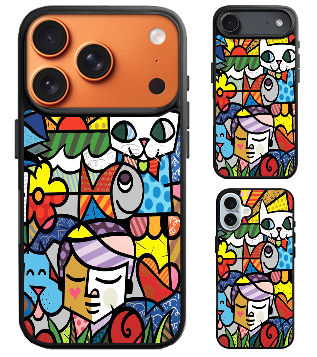 Romero Britto Collage iPhone Air | iPhone 17 | 17 Pro | 17 Pro Max Case