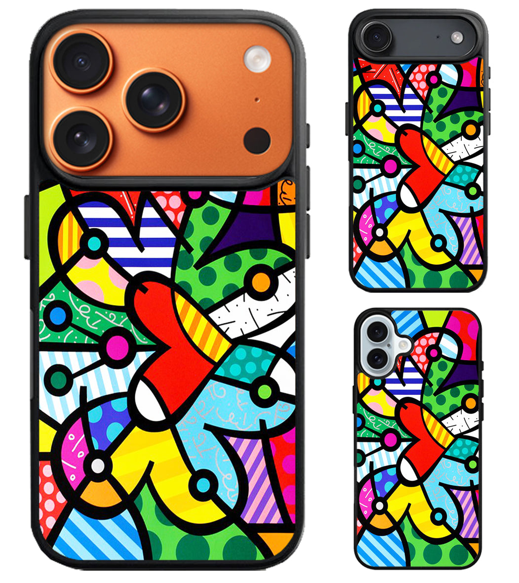 Romero Britto Wallpaper iPhone Air | iPhone 17 | 17 Pro | 17 Pro Max Case