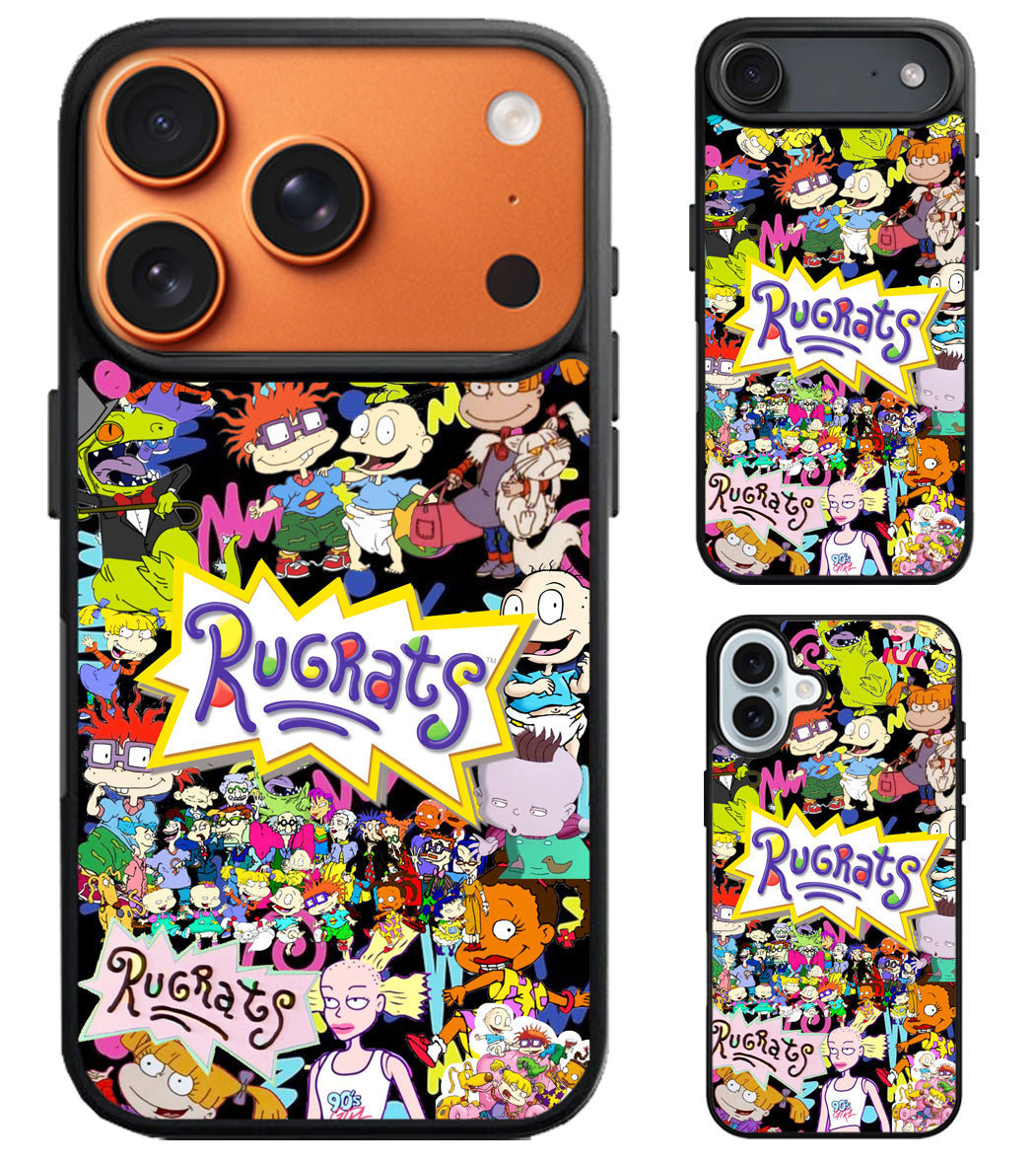 Rugrats Collage Black iPhone Air | iPhone 17 | 17 Pro | 17 Pro Max Case