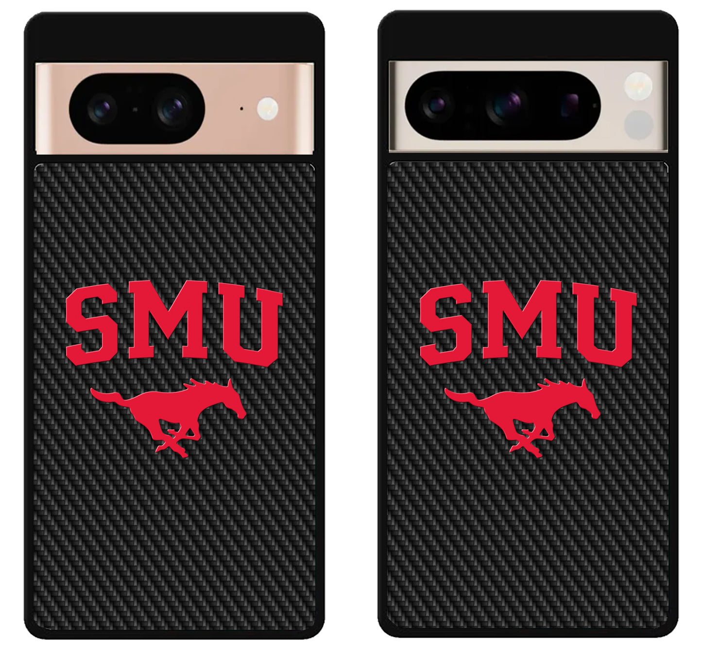 SMU Mustangs Black Carbon Google Pixel 8 | 8 Pro Case