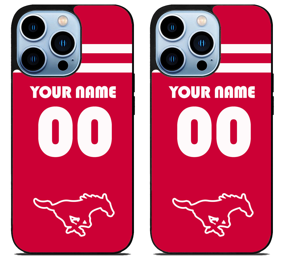 Custom Personalized SMU Mustangs iPhone 15 Pro | iPhone 15 Pro Max Case