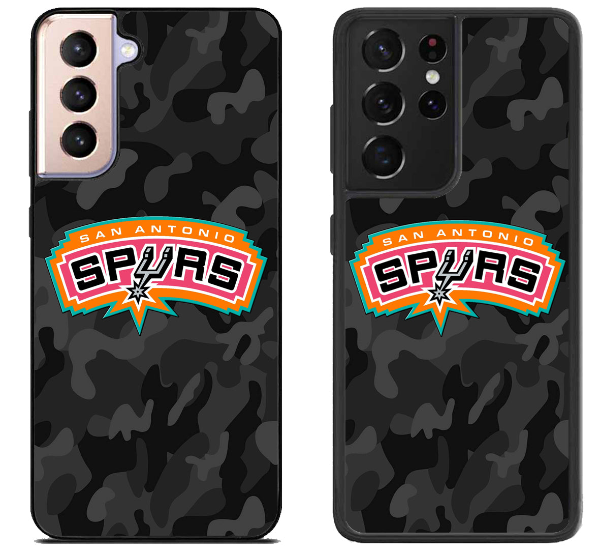 San Antonio Spurs Black Camo Samsung Galaxy S21 | S21 FE | S21+ | S21 Ultra Case