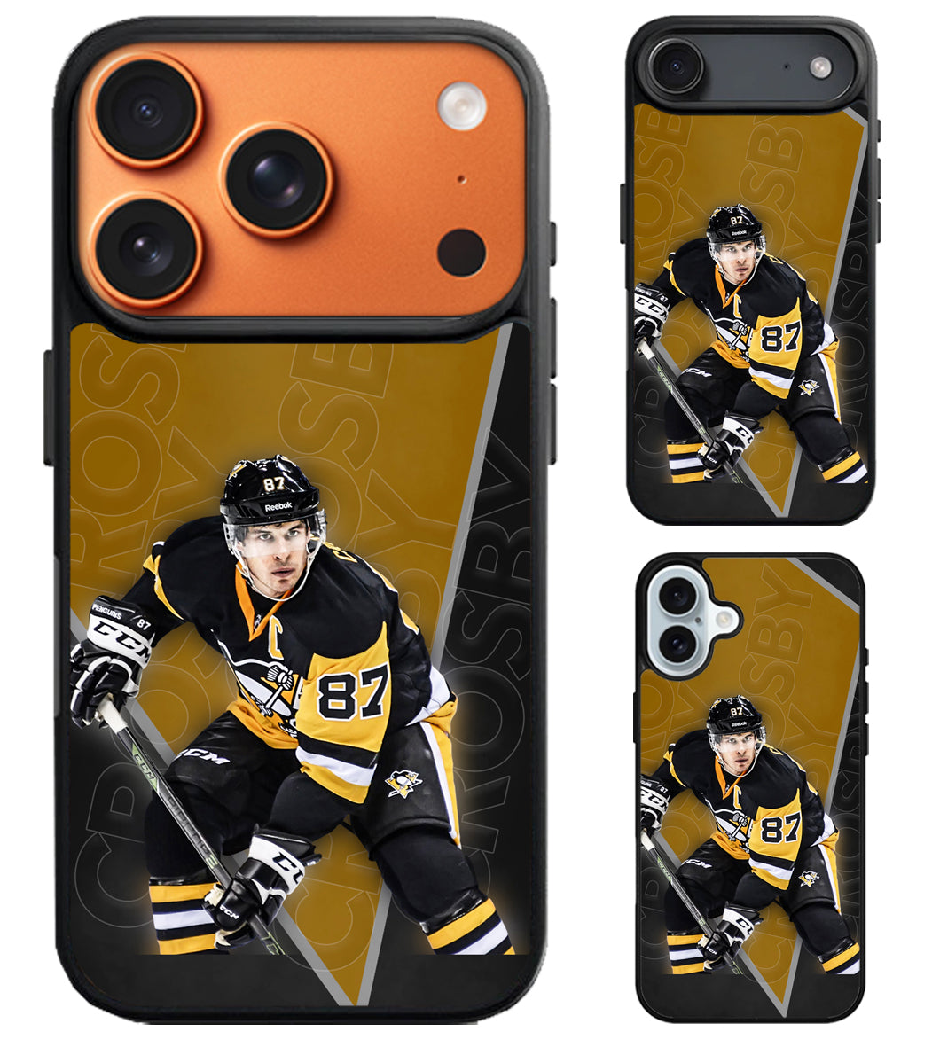 Sidney Crosby Pittsburgh Penguins Wallpaper iPhone Air | iPhone 17 | 17 Pro | 17 Pro Max Case