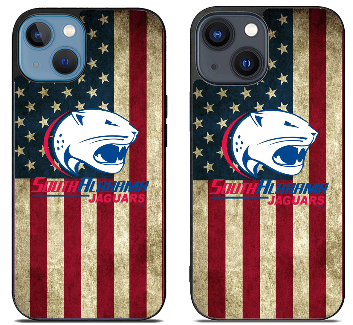South Alabama Jaguar Flag iPhone 15 | iPhone 15 Plus Case