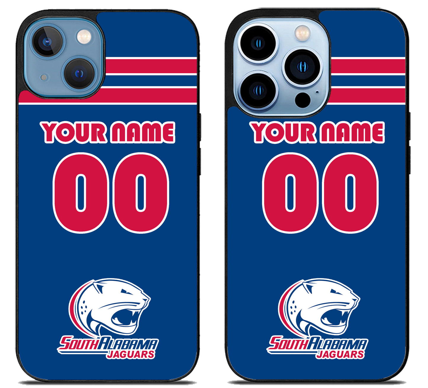 Custom Personalized South Alabama Jaguars iPhone 13 | 13 Mini | 13 Pro | 13 Pro Max Case
