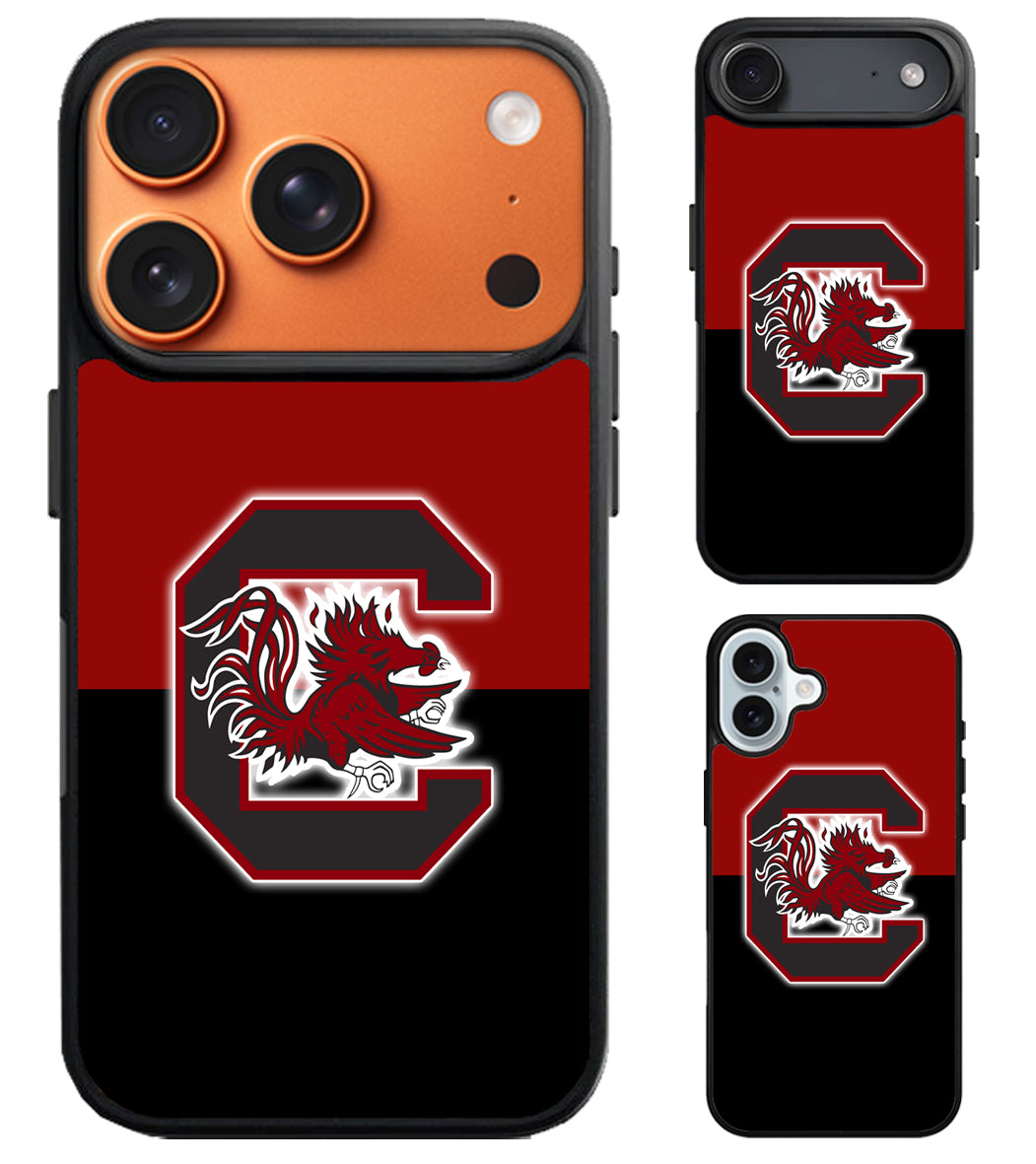 South Carolina Gamecocks Black Red iPhone Air | iPhone 17 | 17 Pro | 17 Pro Max Case
