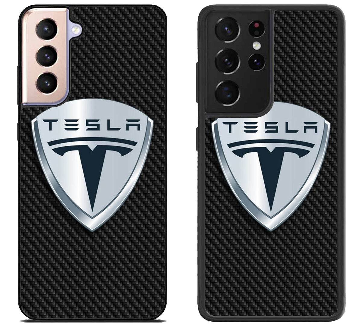 Tesla Logo Carbon Samsung Galaxy S21 | S21 FE | S21+ | S21 Ultra Case