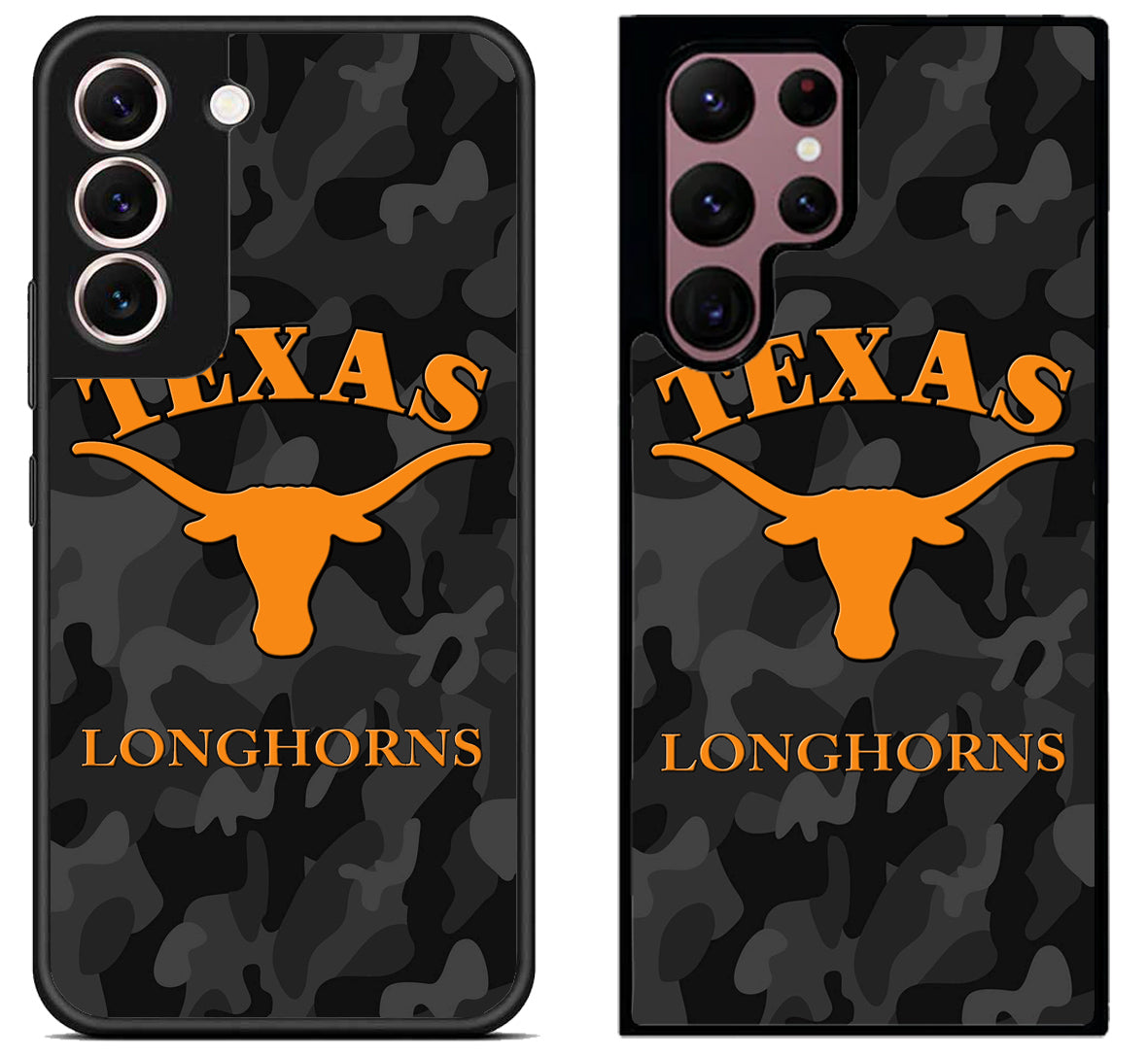 Texas Longhorns Black Camo Samsung Galaxy S22 | S22+ | S22 Ultra Case