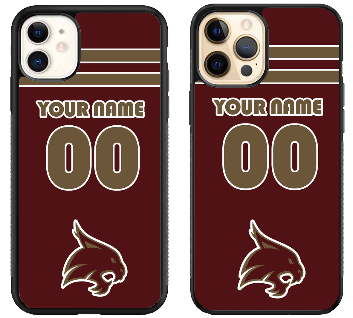 Custom Personalized Texas State Bobcats iPhone 12 | 12 Mini | 12 Pro | 12 Pro Max Case