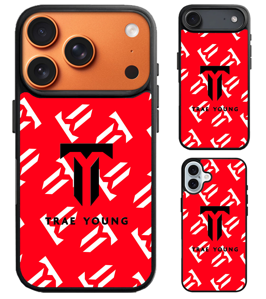 Trae Young Logo Collage iPhone Air | iPhone 17 | 17 Pro | 17 Pro Max Case