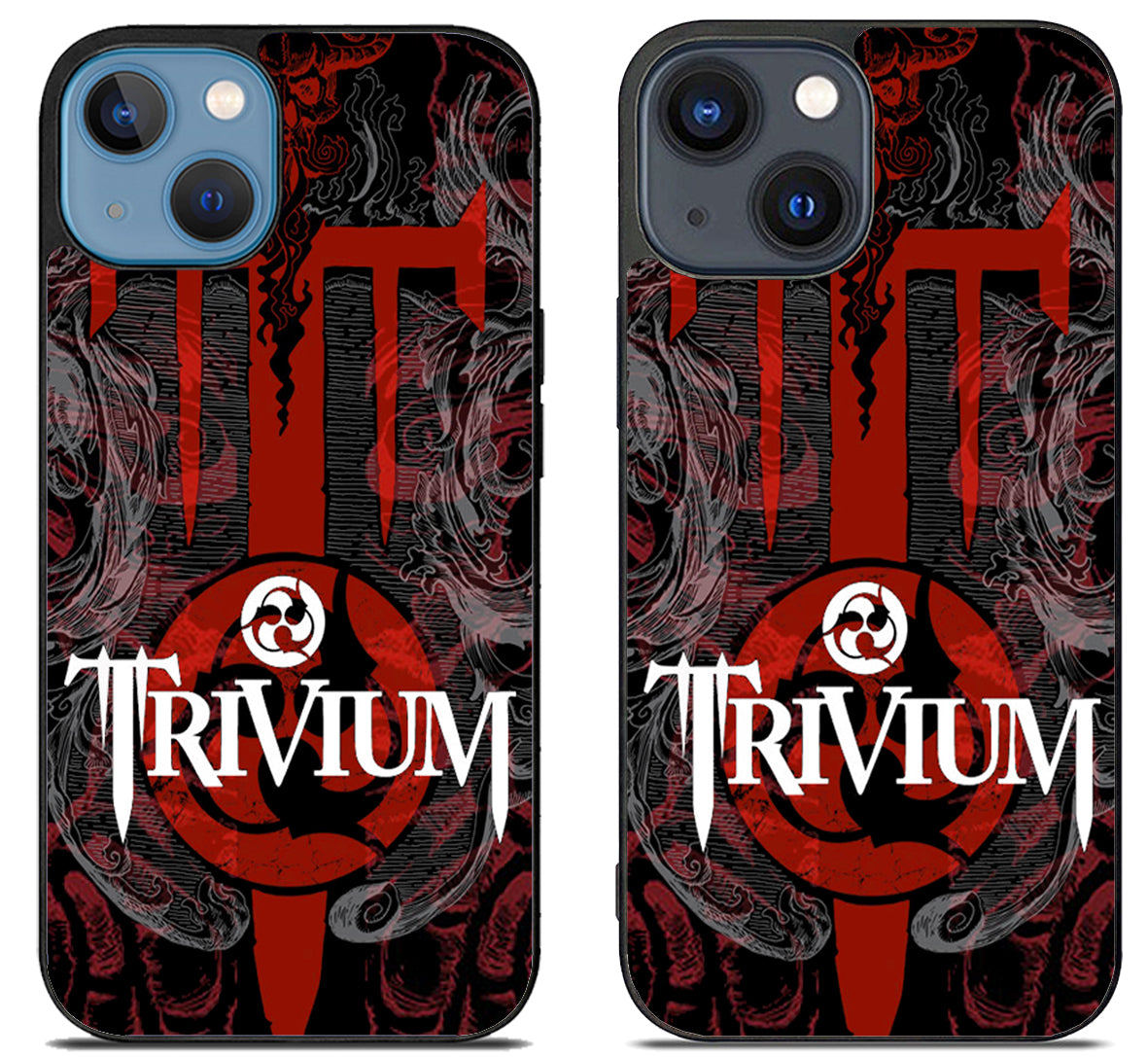 Trivium Logo Background iPhone 15 | iPhone 15 Plus Case