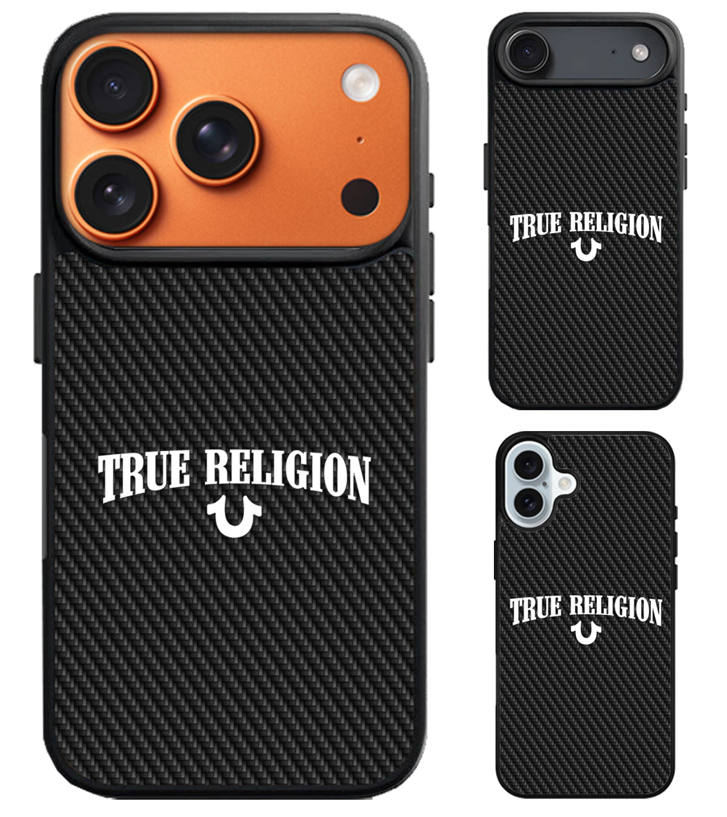 True Religion Logo Carbon iPhone Air | iPhone 17 | 17 Pro | 17 Pro Max Case