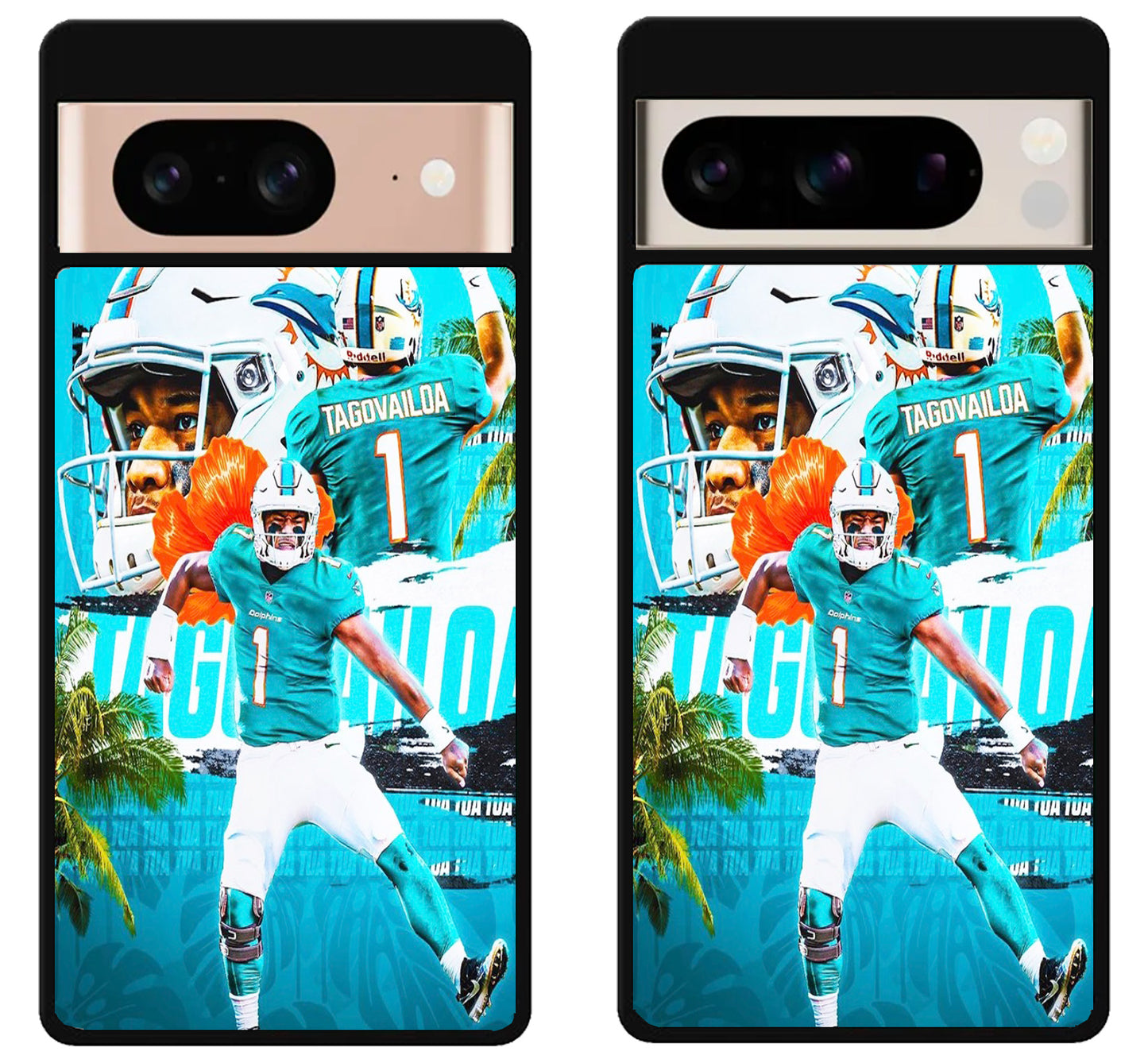 Tua Tagovailoa Miami Dolphins Collage Google Pixel 8 | 8 Pro Case